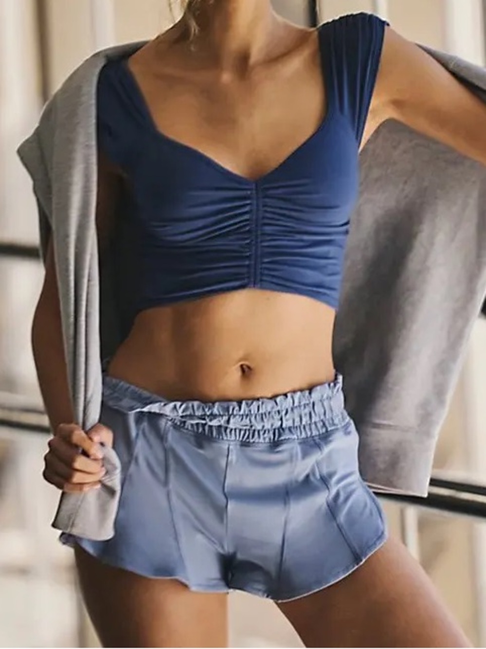 NWOT Free People Off Duty Shorts with Built-in Brief, S - Picture 2 of 8